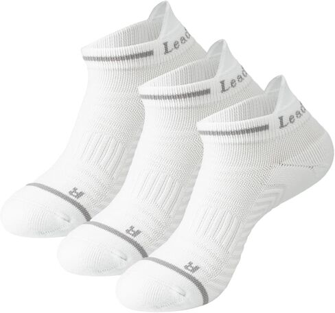 LeaderKing 3/6 Pairs of Unisex Ankle Compression Running Socks, Low-Cut Anti-Blister Socks for Hiking Sports in Saudi Arabia