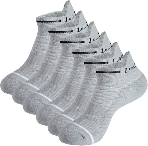LeaderKing 3/6 Pairs of Unisex Ankle Compression Running Socks, Low-Cut Anti-Blister Socks for Hiking Sports in Saudi Arabia