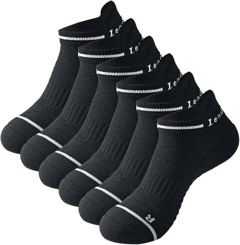 LeaderKing 3/6 Pairs of Unisex Ankle Compression Running Socks, Low-Cut Anti-Blister Socks for Hiking Sports in Saudi Arabia
