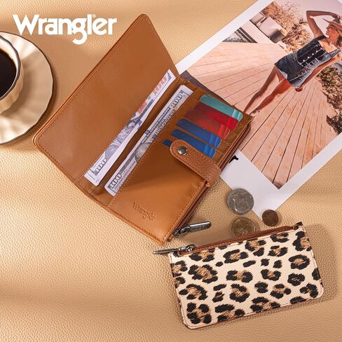 Wrangler Brown Laptop Bag and RFID Blocking Wallets Set for Women in Saudi Arabia