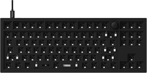 Keychron Q3 TKL Layout Hot-Swappable Wired Custom Mechanical Keyboard Full Aluminum Knob Barebone Version, QMK/VIA Programmable Macro, Double-Gasket DIY Kit Compatible with Mac Windows Linux-Blue in Kuwait
