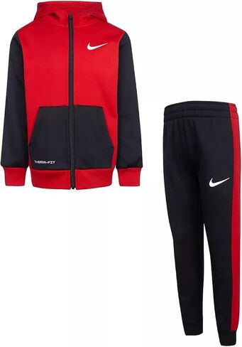 Nike Little Boy's Therma-FIT Fleece Full Zip Hoodie & Jogger Pants 2 Piece Set (R(86K280-K5F)/B, 7 Years) in Saudi Arabia