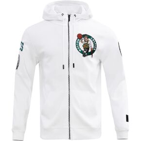 هودي رجالي من Pro Standard NBA Boston Celtics Classic Chenille بسحاب كامل، أبيض Xl in Saudi Arabia