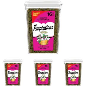 TEMPTATIONS Classic Crunchy and Soft Cat Treats Blissful Catnip Flavor, 6.3 oz. Pouch in Kuwait