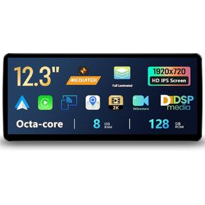 Ultra Narrow 12.3 Inch Car Stereo for Mercedes Benz GLK Class X204 GLK250 GLK300 GLK350 with Carplay Android Auto Radio with Ntg4.0(2008-2012) Multimedia Player DSP(Linux 4.0 System) in Saudi Arabia