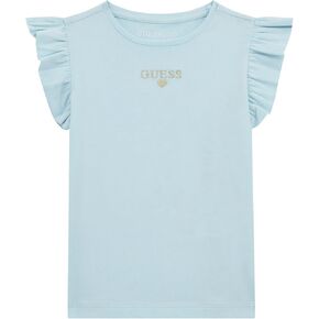 Guess Girls Eco Short Sleeve T-Shirt with Frills in Kuwait