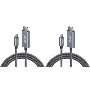 Anker HDMI Cable,4K@60Hz HDR USB C to HDMI Cable,Ultra-Fast Nylon-Braided HDMI Cord with Advanced Shielding,Thunderbolt 5/4/3 Compatible,for MacBook,iPad,iPhone,HD TV,and More(3FT,Black) in Kuwait