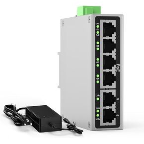 محول Gigabit POE+ صناعي ذو 8 منافذ مع مصدر طاقة DIN-Rail صناعي، ومنفذ توصيل جيجابت 2، وميزانية إجمالية 120 وات، ومفتاح DIN-Rail POE لكاميرات IP، وهواتف VoIP، ونقاط الوصول اللاسلكية in Kuwait