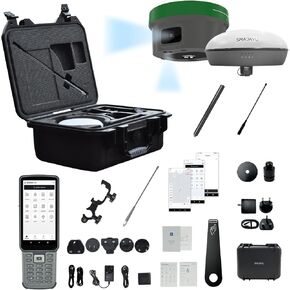 SMA20RTK PPK PPP IMU NOAA certificated GNSS Land Surveying Equipment Rover Base Collector with Software, 25km Distance 3±cm Accuracy by PPK, (Exclude Tripod&Pole) in Kuwait