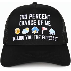 InnoBeta Weather Meteorology Gifts for Weatherman Storm Tornado Chaser, Adjustable Embroidered Baseball Cap Black in Saudi Arabia