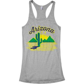 قميص بدون أكمام للسيدات من Threadrock Arizona Cactus Racerback in Kuwait