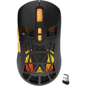 MOUSE MOUSE اللاسلكي SM805 خفيفة الوزن ، 24000 نقطة في البوصة ، توصيل TRI-Modes ، BT/TYPE-C Wired/2.4g ألعاب الماوس اللاسلكية مع زرين جانبيين ، فأر مخصص للقبضة الهندسية للألعاب ، أبيض in Kuwait