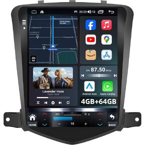 Chevy Cruze 2009-2015 Android Car Stereo – 10" Touchscreen Head Unit, 2+64G, 5G WiFi, Wireless CarPlay & Android Auto, GPS Navigation, Hi-Fi Sound, Bluetooth, FM/AM, USB, Steering Wheel Control in Kuwait