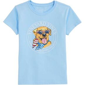 Vineyard Vines Girls Girls' Edsftg USA Pup Short-Sleeve Tee in Saudi Arabia