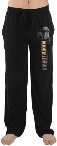 Men's Black Star Wars Mandalorian TV Series Sleep Pajama Pants in Saudi Arabia