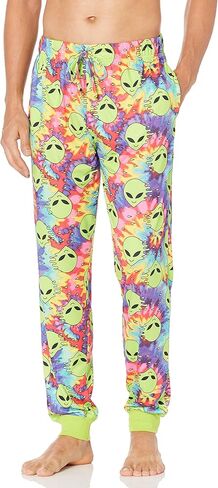Mad Engine mens Tie Dyed Aliens Jogger Style Sleep Pants Lounge Pants Pajama Bottoms in Saudi Arabia