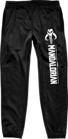 Bioworld The Mandalorian Character Logo Men's Black Graphic Sweatpants in Saudi Arabia