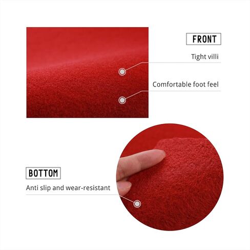 عداء السجاد الأحمر للحفلات 4 أقدام × 50 قدم، سماكة مضادة للانزلاق 350 جرام في المتر المربع من نسيج البوليستر غير المنسوج، زينة الافتتاح الكبير لعيد الميلاد في الهواء الطلق، عداء الممر لحفلات الزفاف السجادة الحمراء in Kuwait