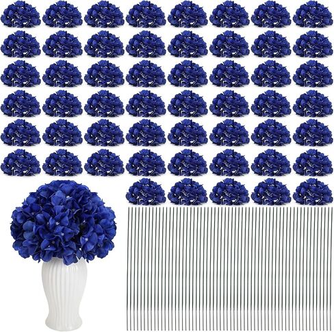 Artificial Hydrangea Flowers 104pcs Faux Silk Hydrangeas Flowers Heads with Stems for Wedding Centerpieces Home Garden Baby Shower Party Decoration (Red) in Saudi Arabia