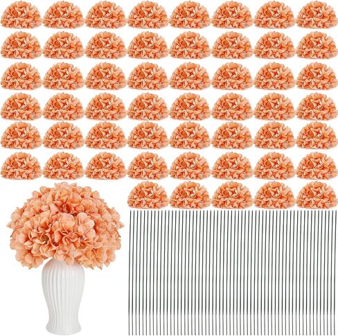 Artificial Hydrangea Flowers 104pcs Faux Silk Hydrangeas Flowers Heads with Stems for Wedding Centerpieces Home Garden Baby Shower Party Decoration (Red) in Saudi Arabia