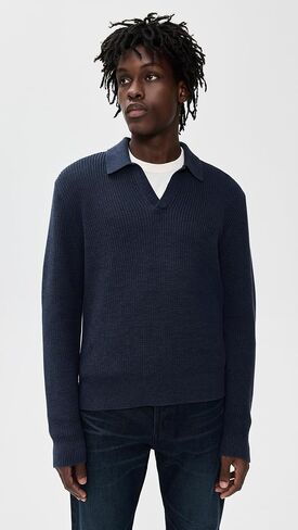 Madewell Men's Shaker-Stitch Sweater Polo in Saudi Arabia
