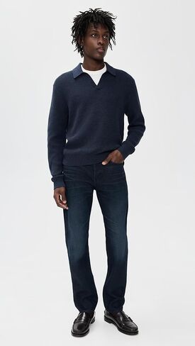 Madewell Men's Shaker-Stitch Sweater Polo in Saudi Arabia