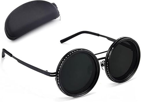 Adjustable sunglasses with nd9 adjustable tint sunglasses filter adjustable polarized glasses, Adjustable Sunglasses for men, 1-9 Gears adjustable glasses - Eyewear with Adjustable Lens in Saudi Arabia