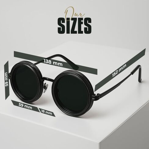 Adjustable sunglasses with nd9 adjustable tint sunglasses filter adjustable polarized glasses, Adjustable Sunglasses for men, 1-9 Gears adjustable glasses - Eyewear with Adjustable Lens in Saudi Arabia