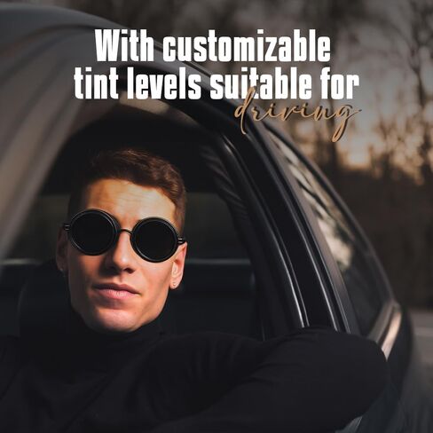 Adjustable sunglasses with nd9 adjustable tint sunglasses filter adjustable polarized glasses, Adjustable Sunglasses for men, 1-9 Gears adjustable glasses - Eyewear with Adjustable Lens in Saudi Arabia