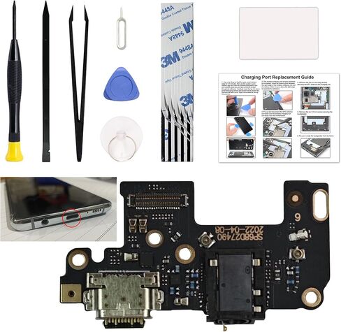 for Moto G Stylus 2020 Charging Port Replacement Kit, Moto G Stylus 2020 XT2043, XT2043-4 Dock Board USB-C Connector, with Toolkit & Instruction Manual in Kuwait