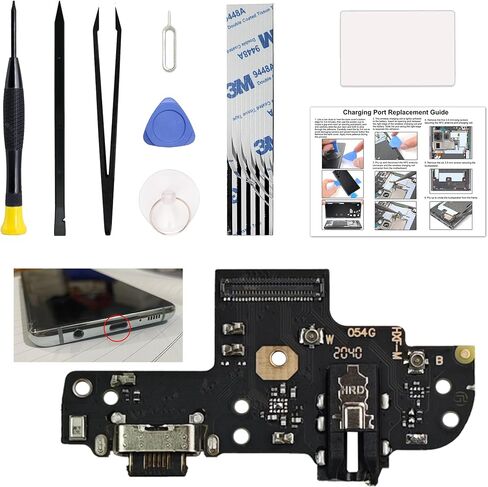 for Moto G Stylus 2020 Charging Port Replacement Kit, Moto G Stylus 2020 XT2043, XT2043-4 Dock Board USB-C Connector, with Toolkit & Instruction Manual in Kuwait