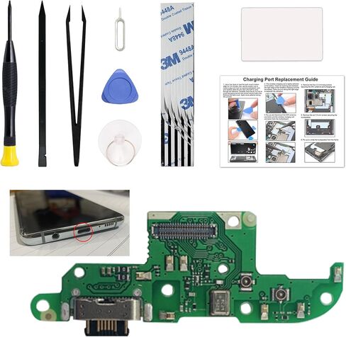for Moto G Stylus 2020 Charging Port Replacement Kit, Moto G Stylus 2020 XT2043, XT2043-4 Dock Board USB-C Connector, with Toolkit & Instruction Manual in Kuwait