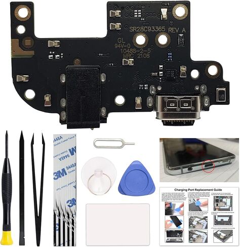 for Moto G Stylus 2020 Charging Port Replacement Kit, Moto G Stylus 2020 XT2043, XT2043-4 Dock Board USB-C Connector, with Toolkit & Instruction Manual in Kuwait
