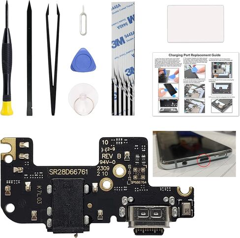 for Moto G Stylus 2020 Charging Port Replacement Kit, Moto G Stylus 2020 XT2043, XT2043-4 Dock Board USB-C Connector, with Toolkit & Instruction Manual in Kuwait