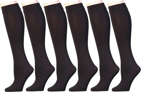 Frenchic Women's Opaque Plush Fleece Lined Knee High Or Crew Socks (Pack of 4 or 6) in Saudi Arabia