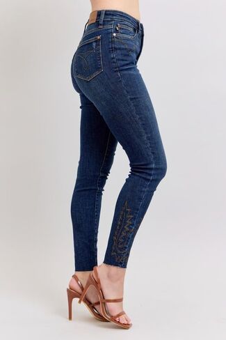 Judy Blue Embroidered High Rise Skinny Jeans in Saudi Arabia