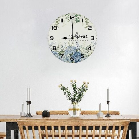 Bear Forest Wall Clock Vintage Wooden Wildlife Deer Clocks Battery Operated Silent Quartz Rustic Round Decorative Clock for Home Lodge Living Room Bedroom 12 in in Saudi Arabia