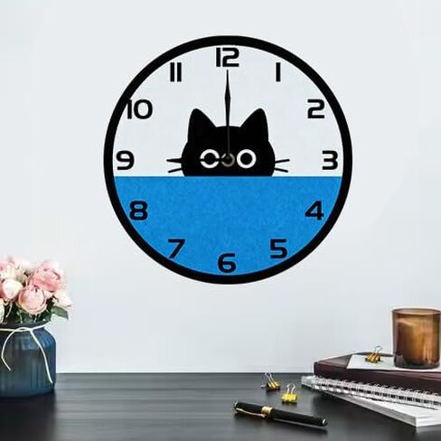 Bear Forest Wall Clock Vintage Wooden Wildlife Deer Clocks Battery Operated Silent Quartz Rustic Round Decorative Clock for Home Lodge Living Room Bedroom 12 in in Saudi Arabia