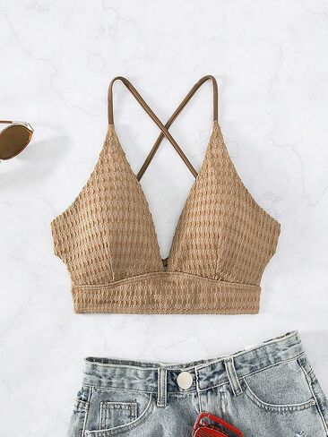 Women's Fashionable Solid Casual Color Swimsuit Top for Summer Beach in Saudi Arabia