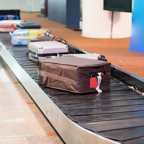 PATIKIL Suitcase Tags, Yellow Leather Luggage Name Tags Airplane Travel Essentials Business Trip Accessories with Private Protection for Hotel Check in Luggage Bags Men Women, 4 Pcs in Saudi Arabia