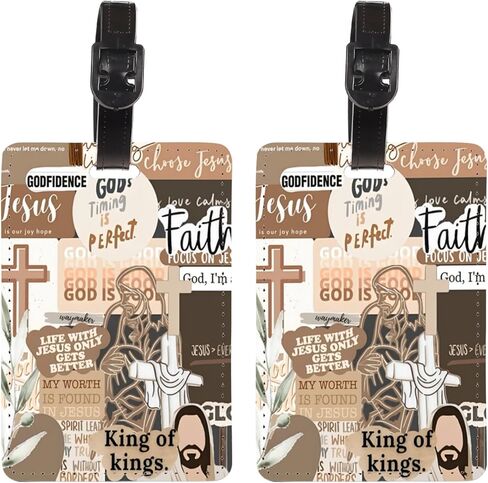 2 Pack Music Singer Fan Gift Luggage Tags - Unique Music Collage White Travel Tags for Backpacks, Gym Bags - Gift for Music Fans, Men, Women & Teens in Saudi Arabia