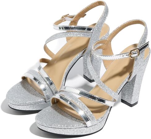 Block Heeled Platform Sandals Chunky Open Toe Shoes for Women in Saudi Arabia