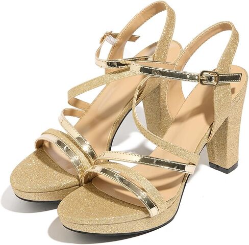 Block Heeled Platform Sandals Chunky Open Toe Shoes for Women in Saudi Arabia