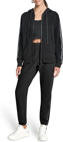 DKNY Womens Relaxed Logo Tape High Rise Jogger Sweatpant in Saudi Arabia