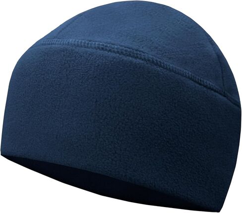 Winter Fleece Beanie, Wide Double-Layer Brim Warm Skull Cap, Windproof Lightweigh Sleep Hat for Men Women in Saudi Arabia