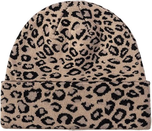 KORADI Women's Leopard Print Knit Hat Men's Cuffed Beanie Winter Warm Ski Skull Caps in Saudi Arabia