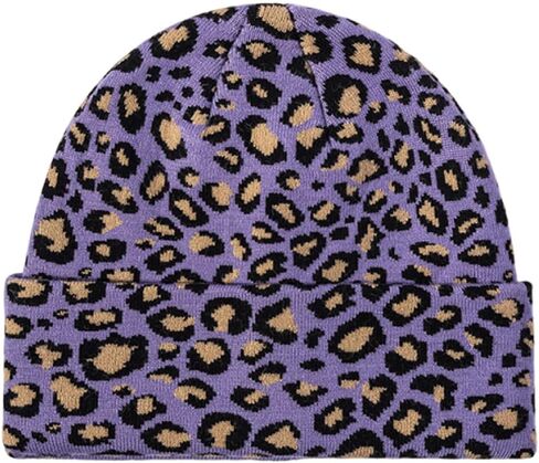 KORADI Women's Leopard Print Knit Hat Men's Cuffed Beanie Winter Warm Ski Skull Caps in Saudi Arabia