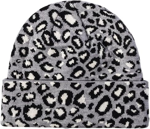KORADI Women's Leopard Print Knit Hat Men's Cuffed Beanie Winter Warm Ski Skull Caps in Saudi Arabia