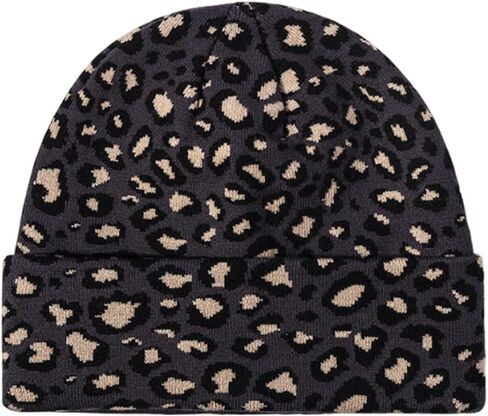 KORADI Women's Leopard Print Knit Hat Men's Cuffed Beanie Winter Warm Ski Skull Caps in Saudi Arabia