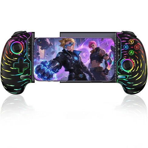 Mobile Game Controller for iPhone/Android with Hall Joystick, Wireless Phone Controller with Phone Case Support, Compatible with Xbox Game Pass, Steam Link, Call of Duty, Minecraft, Roblox in Kuwait